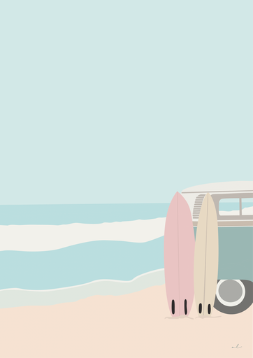 Poster Planches de surf - Roadtrip